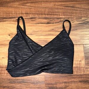 FIVE dance top Black Animal Print